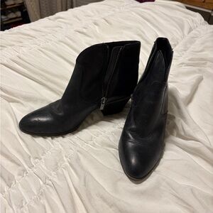 Frye Black Ankle Boots with Zipper